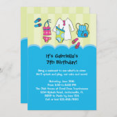 Invitation de réception au bord de la piscine (Devant / Derrière)