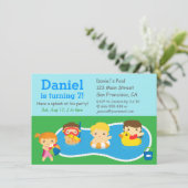 Invitation de réception au bord de la piscine (Debout devant)