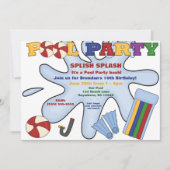 Invitation de réception au bord de la piscine (Devant)