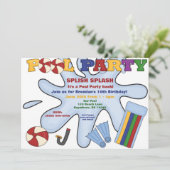 Invitation de réception au bord de la piscine (Debout devant)