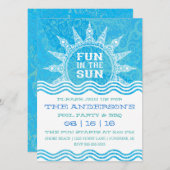 Invitation de réception au bord de la piscine (Devant / Derrière)