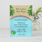 Invitation de réception au bord de la piscine de (Debout devant)