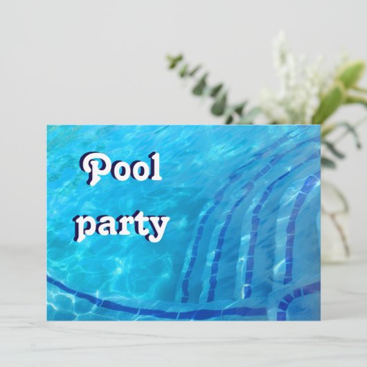 Invitation de réception au bord de la piscine de (Debout devant)