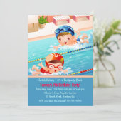 Invitation de réception au bord de la piscine de (Debout devant)