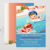 Invitation de réception au bord de la piscine de (Devant / Derrière)