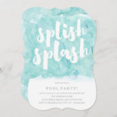 Invitation de réception au bord de la piscine de (Devant / Derrière)