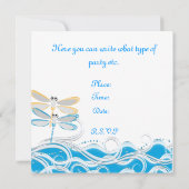 Invitation de réception au bord de la piscine ou (Dos)