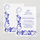 Invitation de réception aux tourbillons royaux ble (Devant / Derrière)