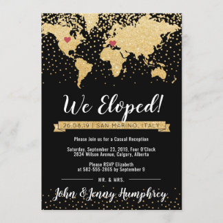 Invitation de réception avec carte