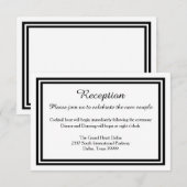 Invitation de réception avec garniture noire doubl (Devant / Derrière)