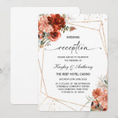 Invitation de réception Boho Terracotta (Devant / Derrière)