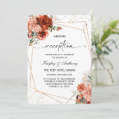 Invitation de réception Boho Terracotta (Debout devant)