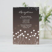 Invitation de réception - Cœurs en fleurs (Debout devant)
