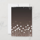 Invitation de réception - Cœurs en fleurs (Dos)