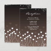 Invitation de réception - Cœurs en fleurs (Devant / Derrière)