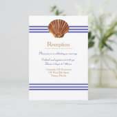Invitation de réception - Coquillage nautique (Debout devant)