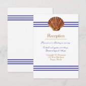 Invitation de réception - Coquillage nautique (Devant / Derrière)