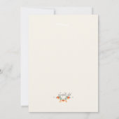 Invitation de réception de fugue amoureuse (Dos)