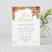 Invitation de réception de fuite amoureuse avec fe (Debout devant)