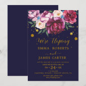 Invitation de réception de fuite amoureuse | Flora (Devant / Derrière)