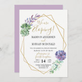 Invitation de réception de fuite en amoureux aux s (Devant / Derrière)