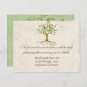 Invitation de réception de la racine de l'arbre de (Devant / Derrière)