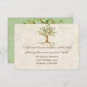Invitation de réception de la racine de Swirl Tree (Devant / Derrière)