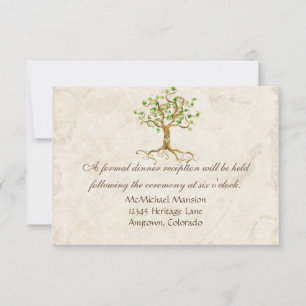 Invitation de réception de la racine de Swirl Tree
