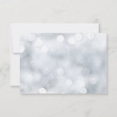 Invitation de réception de lumières de neige scint (Dos)