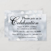 Invitation de réception de lumières de neige scint (Devant / Derrière)