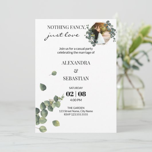 Invitation de réception de mariage (Debout devant)