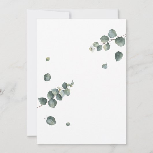 Invitation de réception de mariage (Dos)