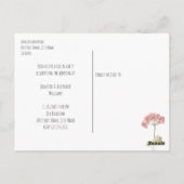 Invitation de réception de mariage (Dos)