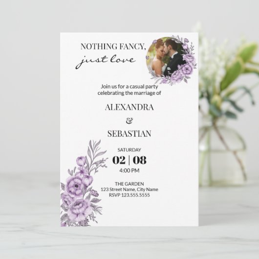 Invitation de réception de mariage (Debout devant)