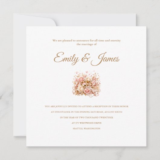 Invitation de réception de mariage (Devant)