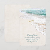 Invitation de réception de mariage à la plage (Devant / Derrière)