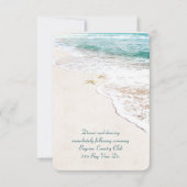 Invitation de réception de mariage à la plage (Devant)