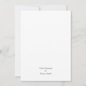 Invitation de réception de mariage à l'écriture ca (Dos)