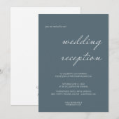 Invitation de réception de mariage à l'écriture ca (Devant / Derrière)