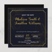 Invitation de réception de mariage à retenir (Devant / Derrière)