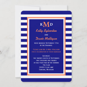 Invitation de réception de mariage après la cérémo