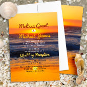 Invitation de réception de mariage après la plage