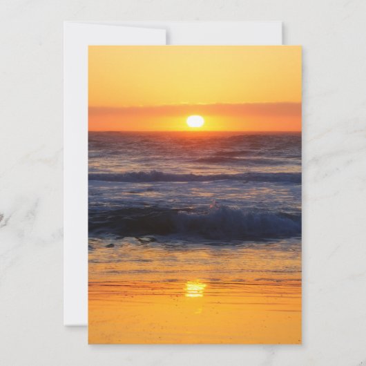 Invitation de réception de mariage après la plage (Dos)