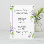 Invitation de réception de mariage après Purple Cl (Debout devant)