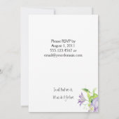 Invitation de réception de mariage après Purple Cl (Dos)