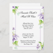 Invitation de réception de mariage après Purple Cl (Devant / Derrière)