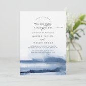 Invitation de réception de mariage aquarelle moder (Debout devant)