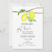 Invitation de réception de mariage au citron (Devant)