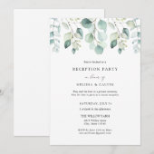 Invitation de réception de mariage au eucalyptus d (Devant / Derrière)