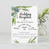 Invitation de réception de mariage au feuillage d' (Debout devant)